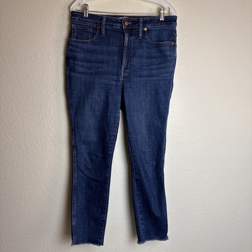 Madewell Denim Pants Size 30 Womens Curvy High Waisted Cropped Skinny Blue Jeans